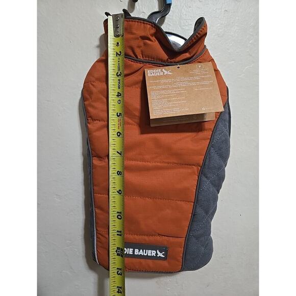 Eddie Bauer Dog Vest/Coat/Jacket Brown Grey Fleece Lined Size Small 12-20 Lbs Ne - Picture 9 of 11